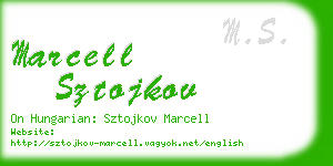 marcell sztojkov business card